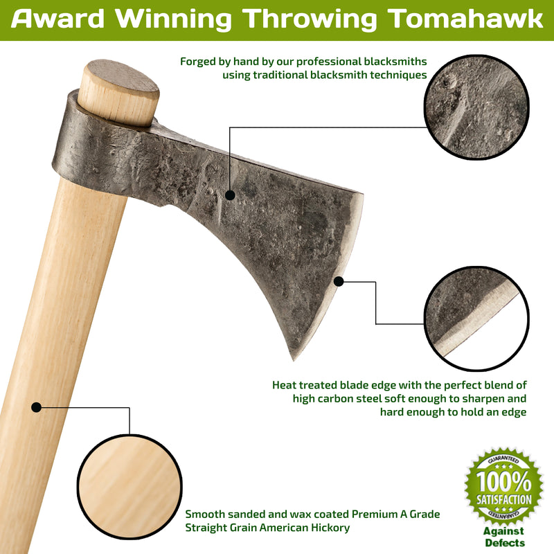 19" Full-Size Tomahawk Set! 12 tomahawks and 12 spare handles. Great for Youth Camp or Adult Event